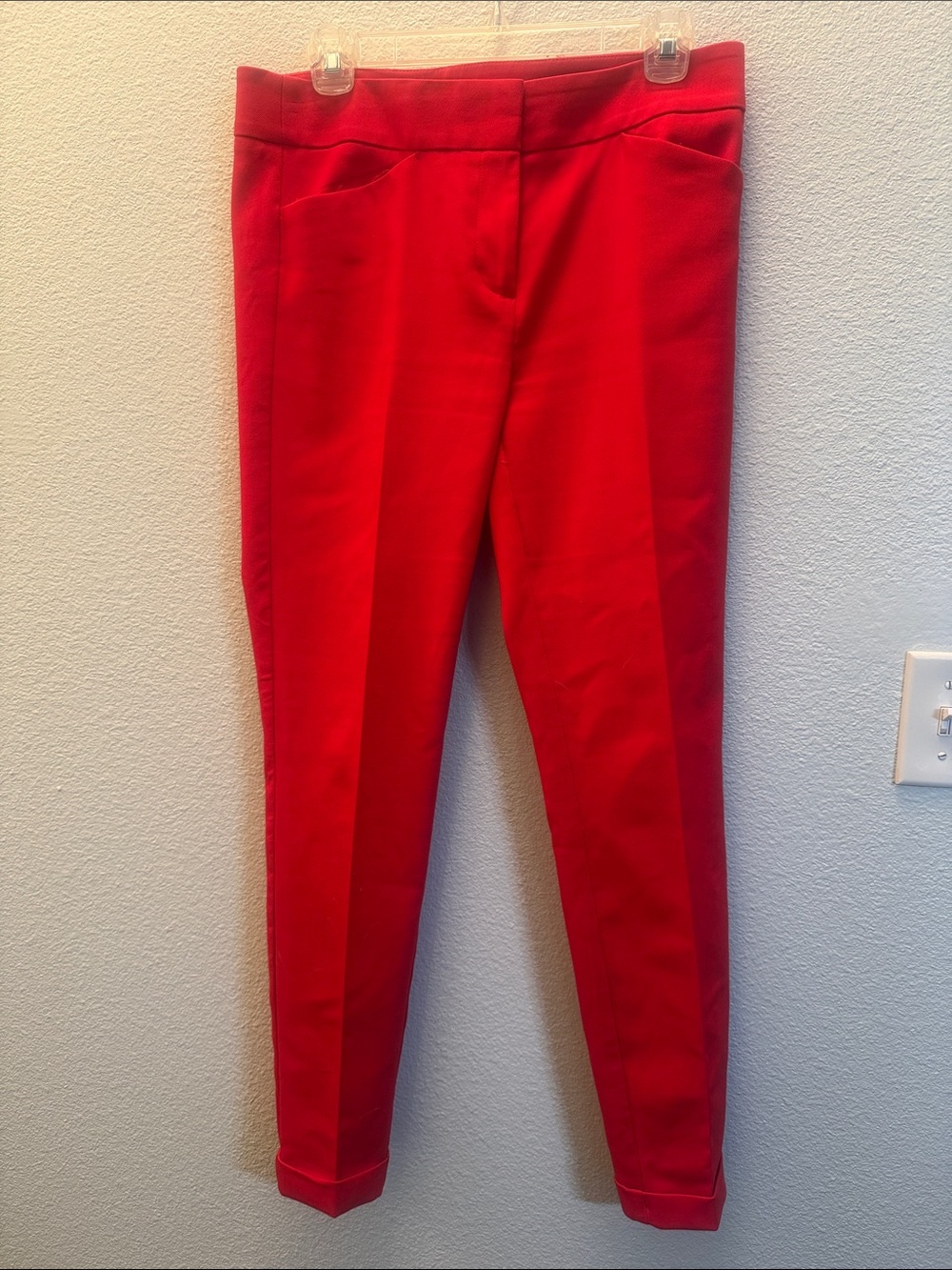 LOFT Marisa Skinny Red Dress Pants